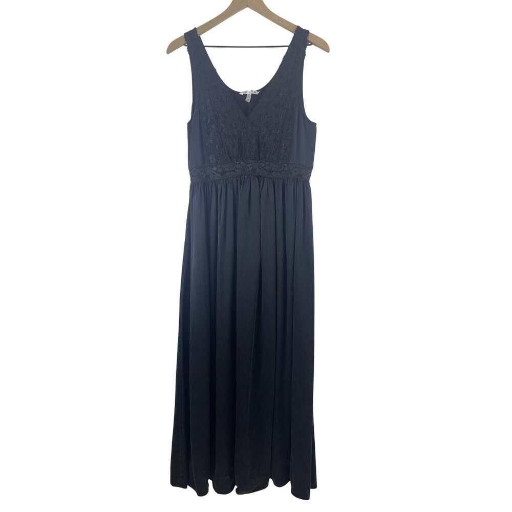 Fisher's Finery Women's Medium 100% Mulberry Silk Lace Nightgown Chemise Slip